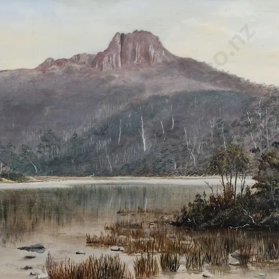 Unknown Colonial Artist - Lake George Mount King William Tasmania