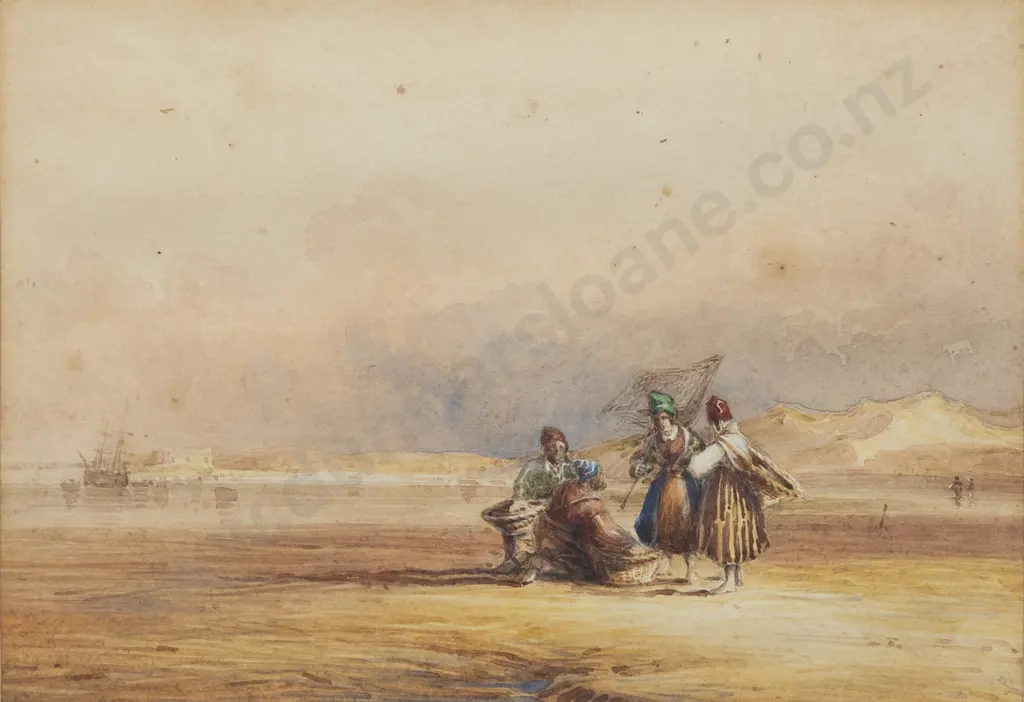 Three Early C19th Landscapes With Figures Image 1++