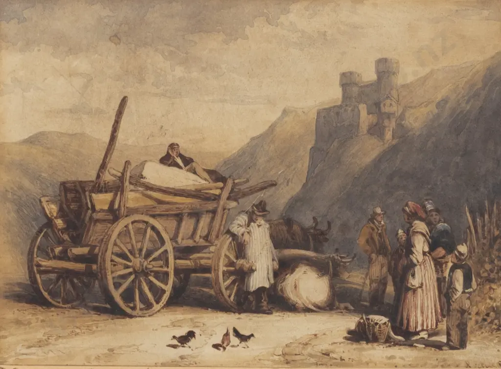 Three Early C19th Landscapes With Figures Image 1++