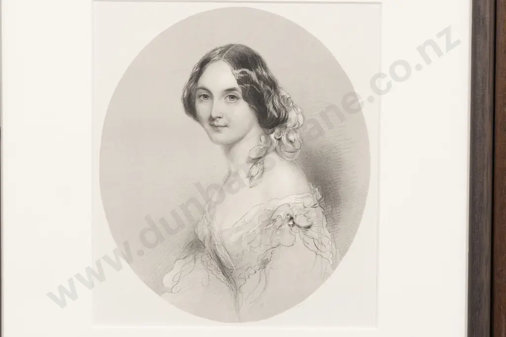 C1850 Steel Engraving of Lucy Bertram & Other Image 1++