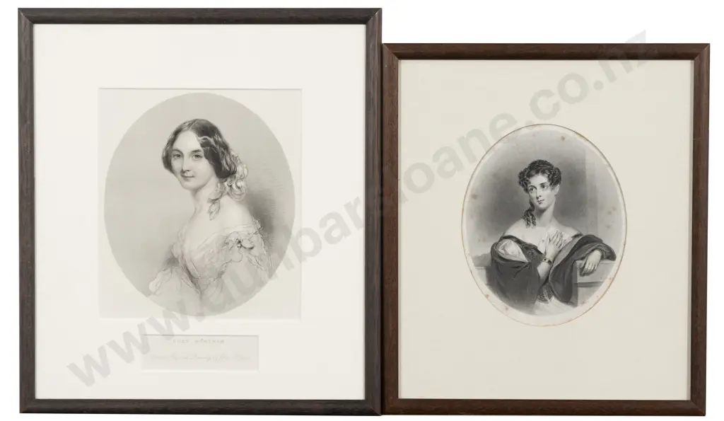 C1850 Steel Engraving of Lucy Bertram & Other Image 1++