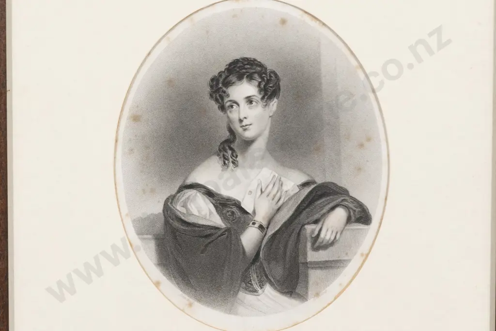 C1850 Steel Engraving of Lucy Bertram & Other Image 1++