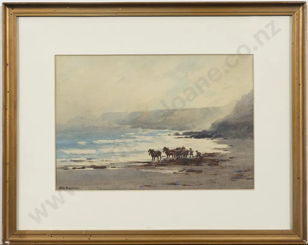 John Farquharson (1865 - 1931) - Coastal View Gathering Seaweed Image 1++