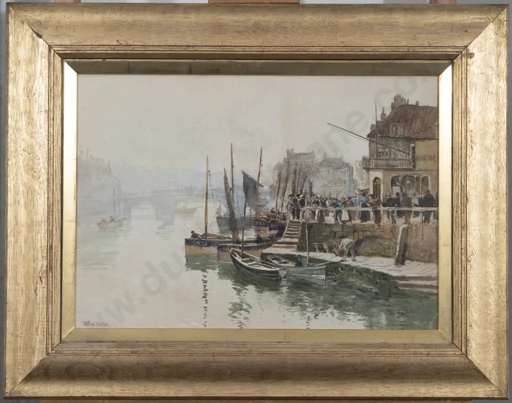 William Tatton Winter (British 1855 - 1928) - Fishing Boats Study Image 1++