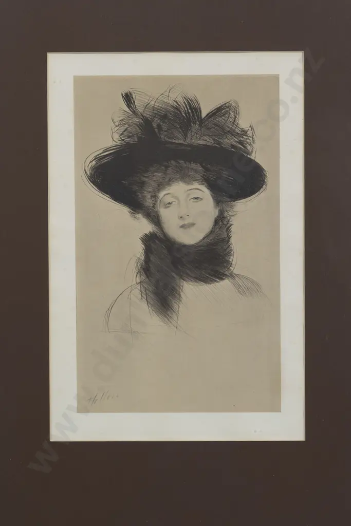 Pair Reproduction Edwardian "Gibson Girl" Style Portrait Prints Image 1++