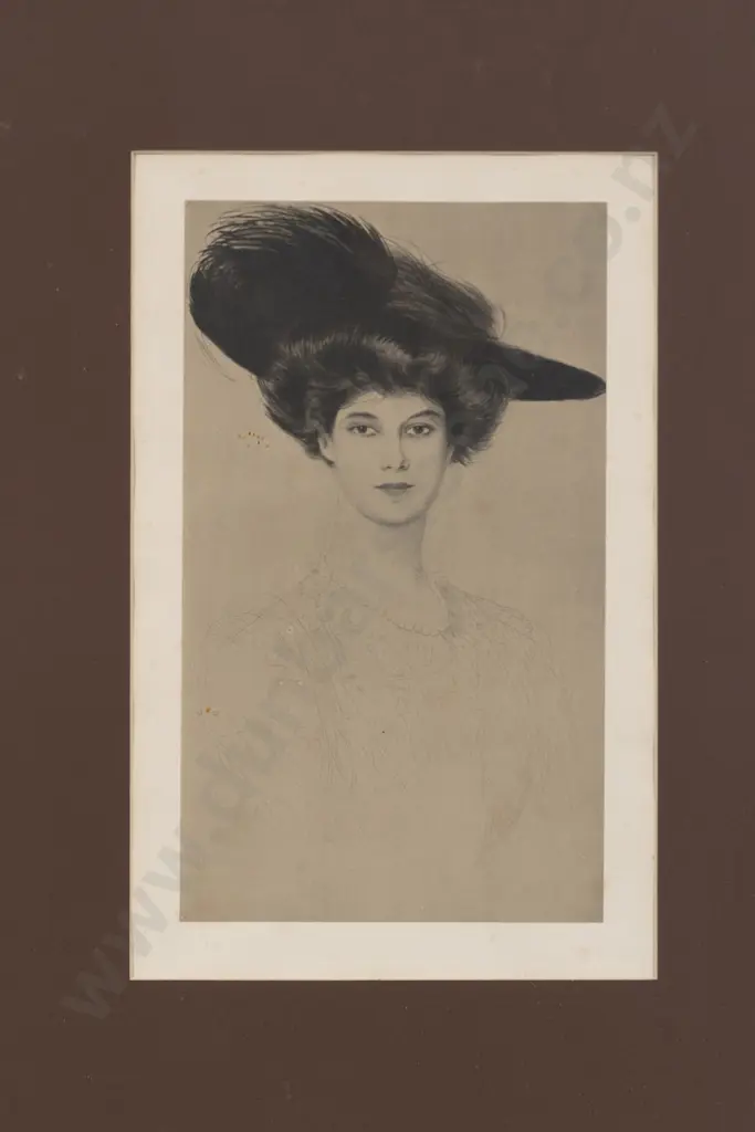 Pair Reproduction Edwardian "Gibson Girl" Style Portrait Prints Image 1++