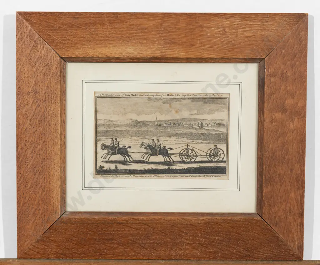 C18th Magazine Plate - A Perspective View of Newmarket Image 1++