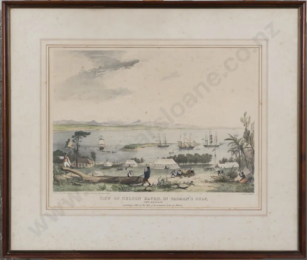 After Charles Heaphy - View Of Nelson Haven In Tasmans Gulf Image 1++
