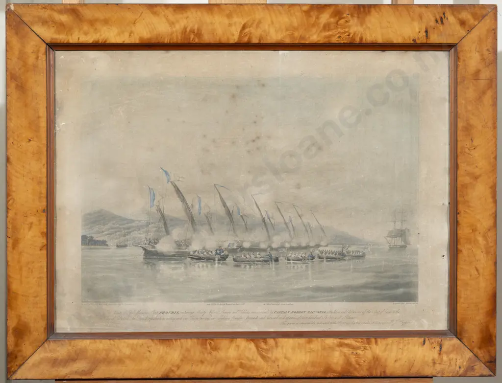 C Rosenburg after W j Huggins - Naval Sloop Procris Image 1++
