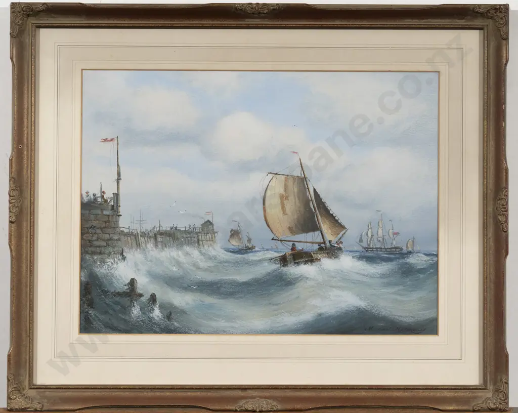 Michael Matthews (British b 1933) - Fishing Boat in Rough Seas Image 1++
