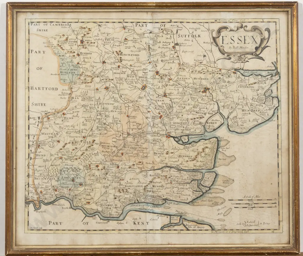 C17th Map of Essex Image 1++