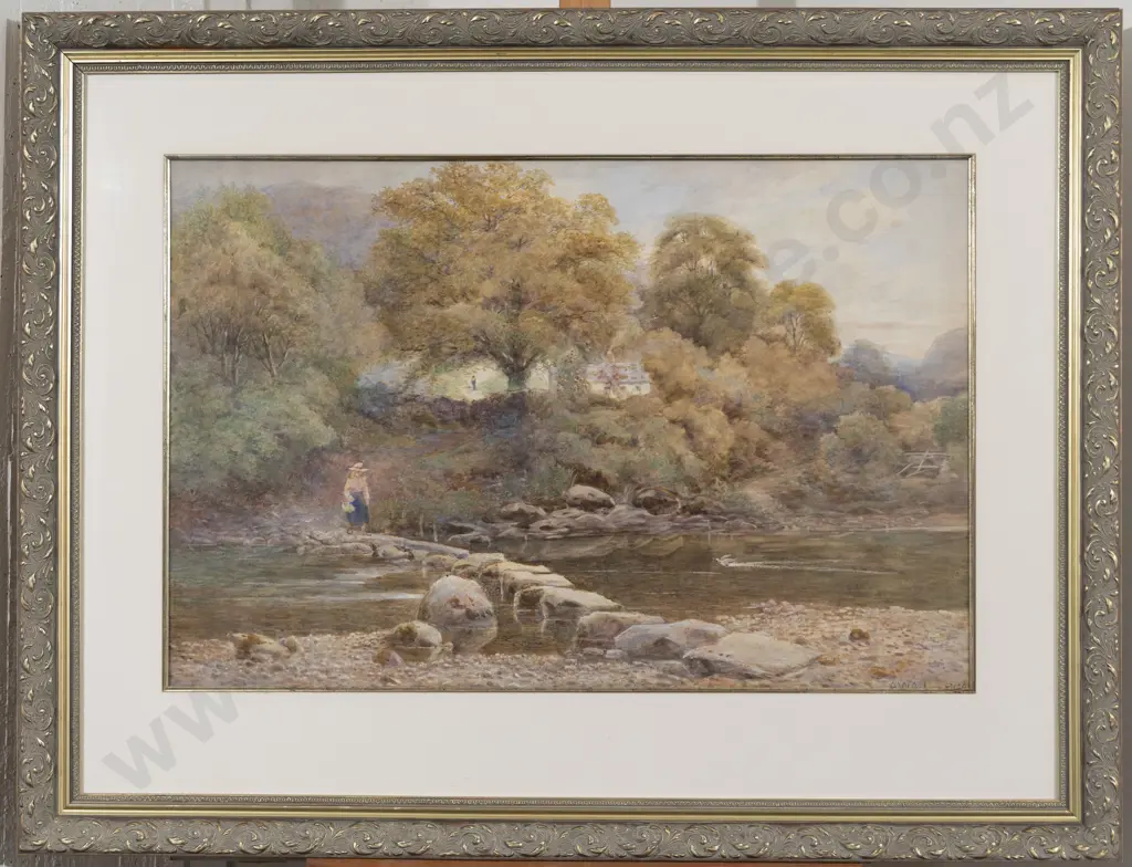 Albert W Ayling (1829 - 1905) - Across The Stream Betws-y-Coed Image 1++