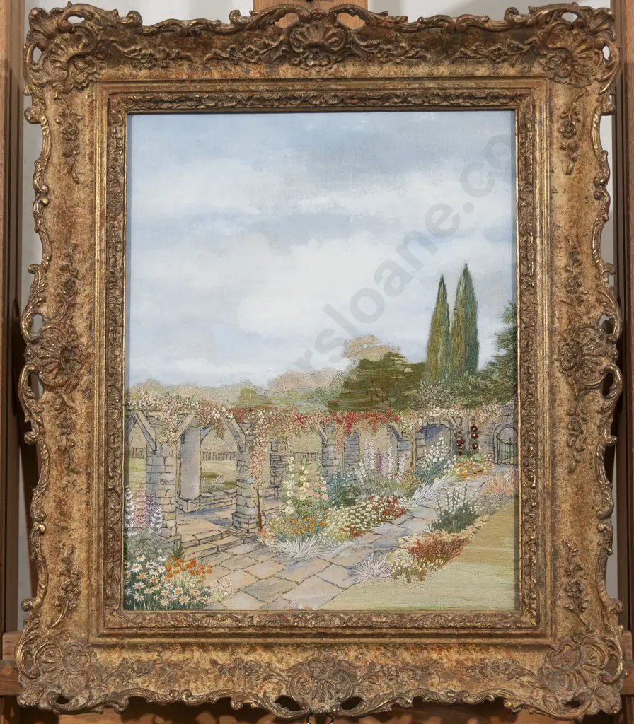 Gilt Framed Embroidered Artwork Image 1++