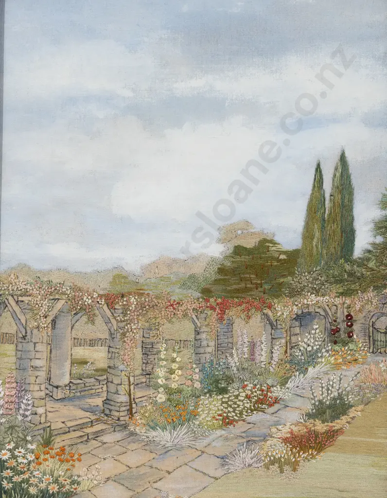 Gilt Framed Embroidered Artwork Image 1++