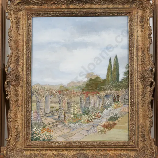 Gilt Framed Embroidered Artwork