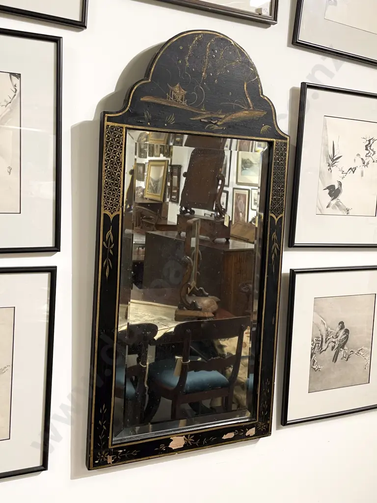 Chinoiserie Decorated Wall Mirror Image 1++