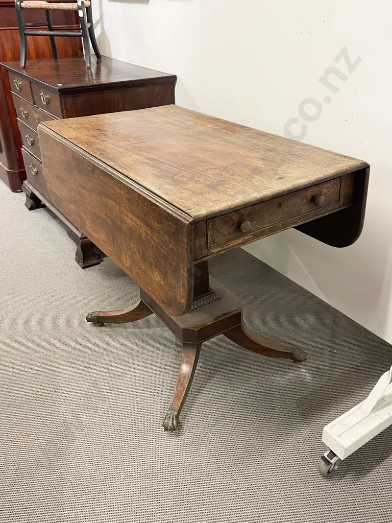 Regency Mahogany Pembroke Table Image 1++