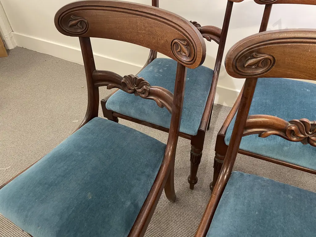 Set of Six Wm IV Mahogany Dining Chairs Image 1++