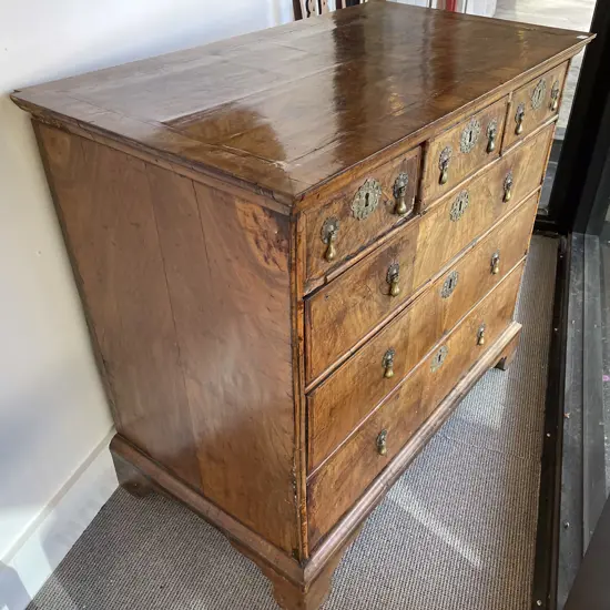 Queen Anne Walnut Flat Front Chest