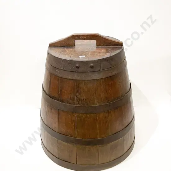 Large C19th Oak Ships Barrel
