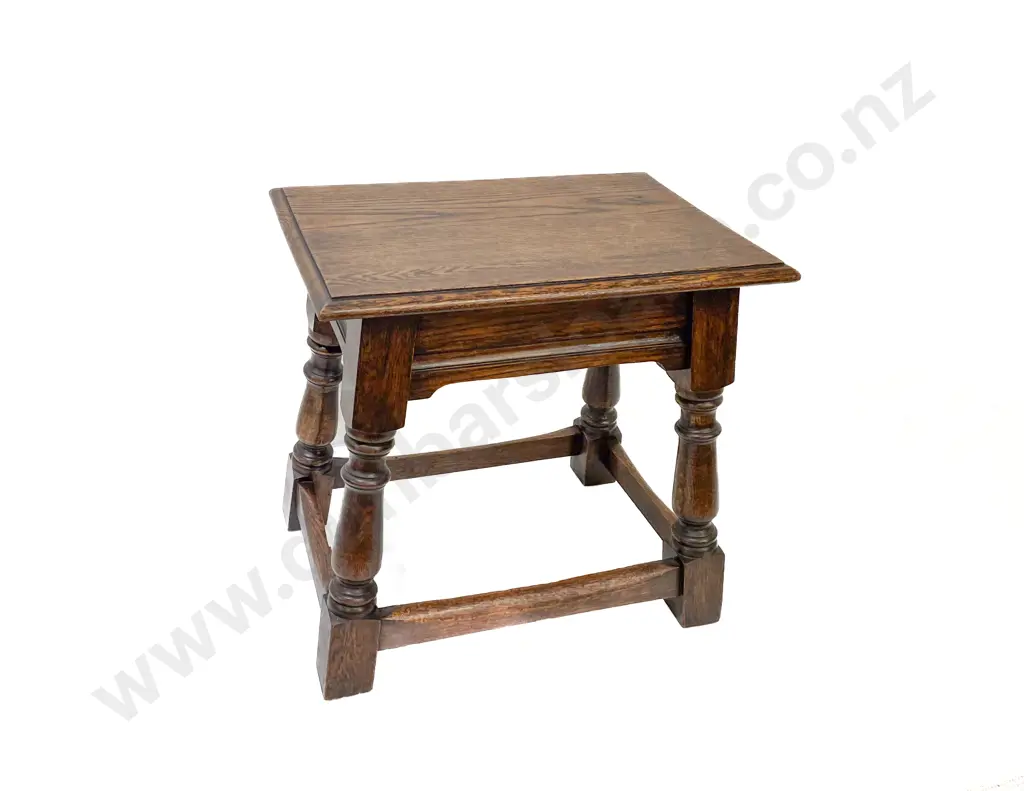 C17th Style Oak Joint Stool Image 1++