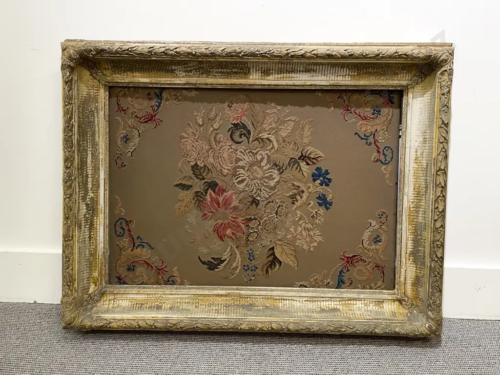 Antique Gilt Framed Berlin Tapestry Image 1++