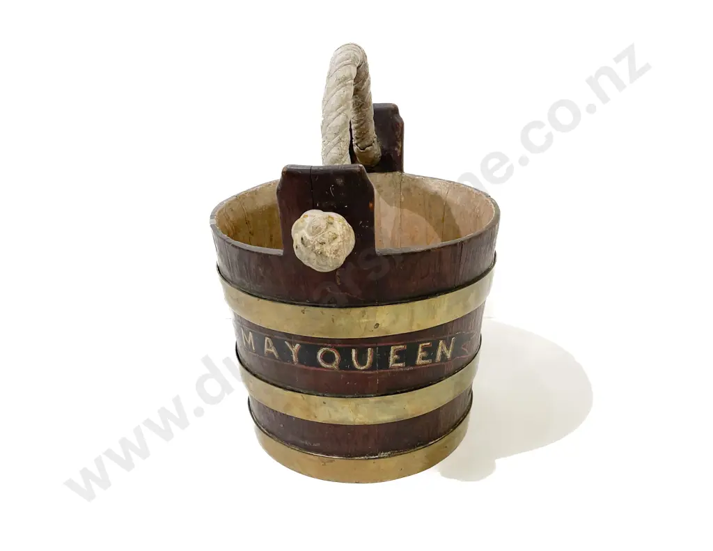 Early C19th Mahogany & Brass Bound Water Barrel from "The May Queen" Image 1++