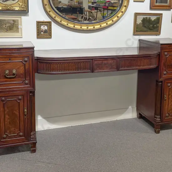 Fine Quality C19th Mahogany Pedestal Sideboard