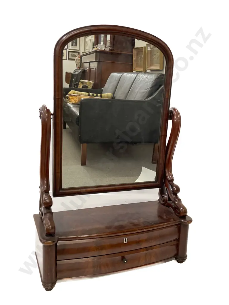 Regency Mahogany Swing Toilet Mirror Image 1++