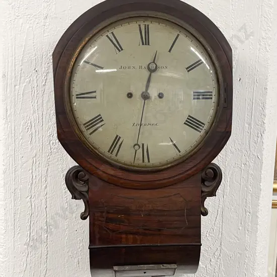 Regency Mahogany Wall Clock by John Harrison of Liverpool