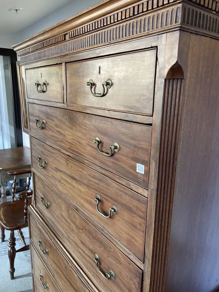 Geo III Mahogany Chest on Chest Image 1++
