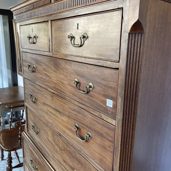 Geo III Mahogany Chest on Chest
