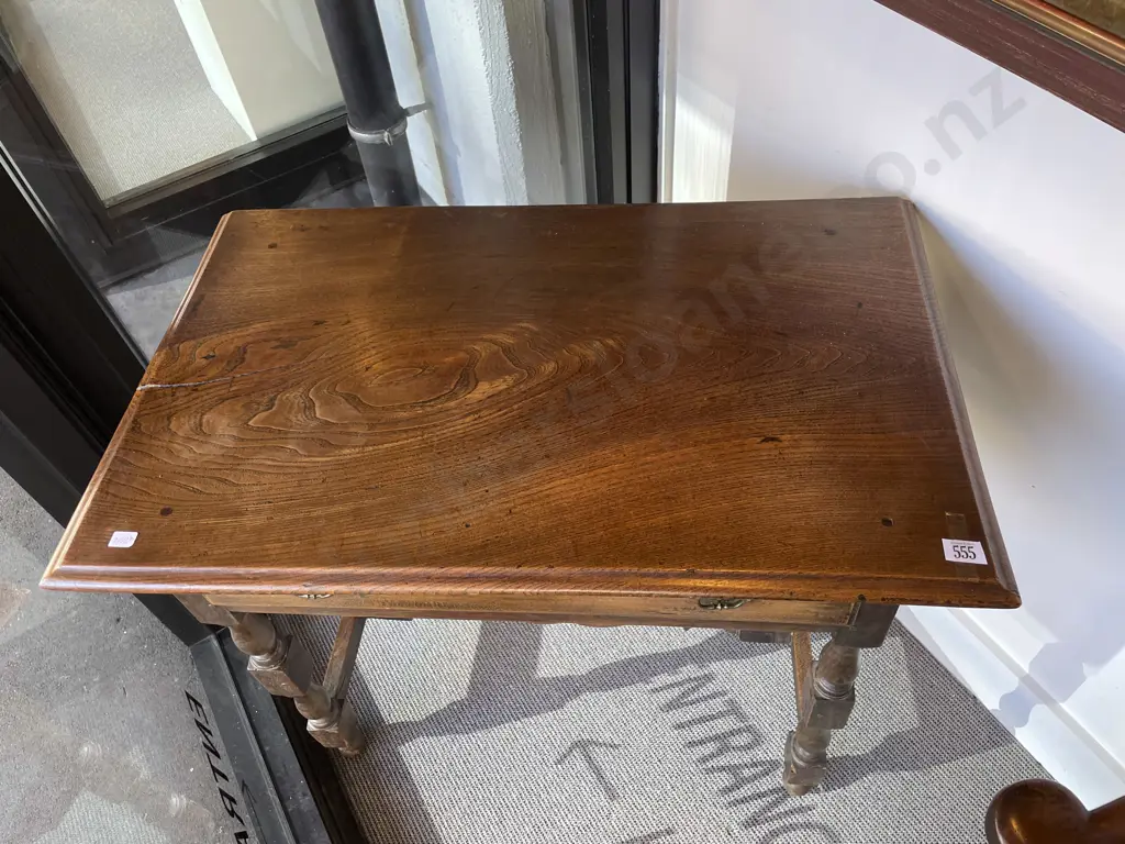 C18th Style Elm & Beech Side Table Image 1++