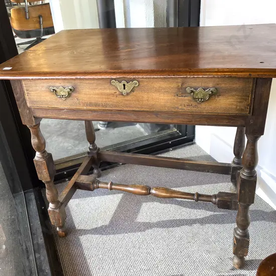 C18th Style Elm & Beech Side Table