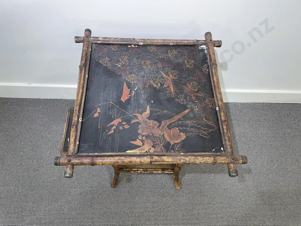 C19th Japanese Bamboo Side Table Image 1++