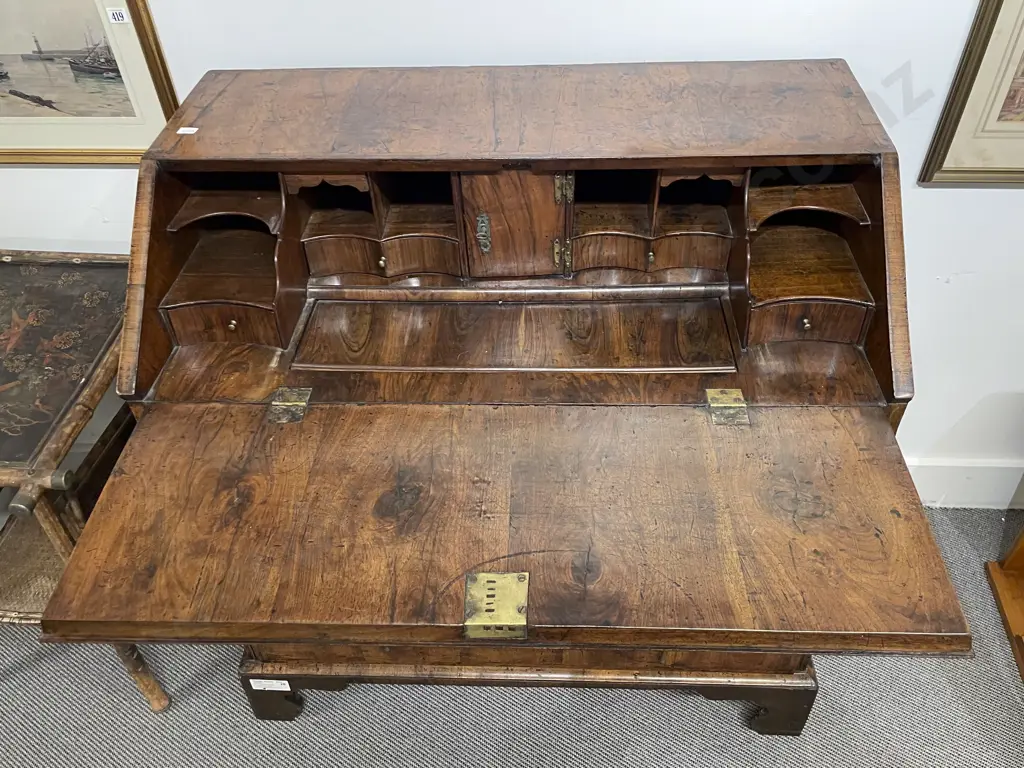 Geo II Walnut Crossbanded Bureau Image 1++