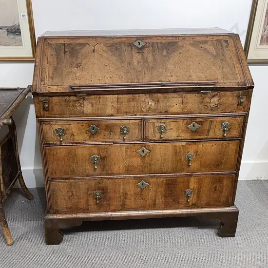 Geo II Walnut Crossbanded Bureau
