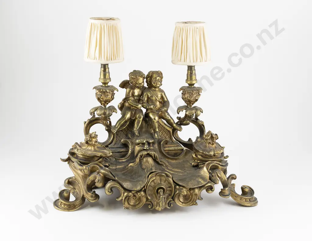 Fine Quality C19th French Gilt Bronze Deskstand Image 1++