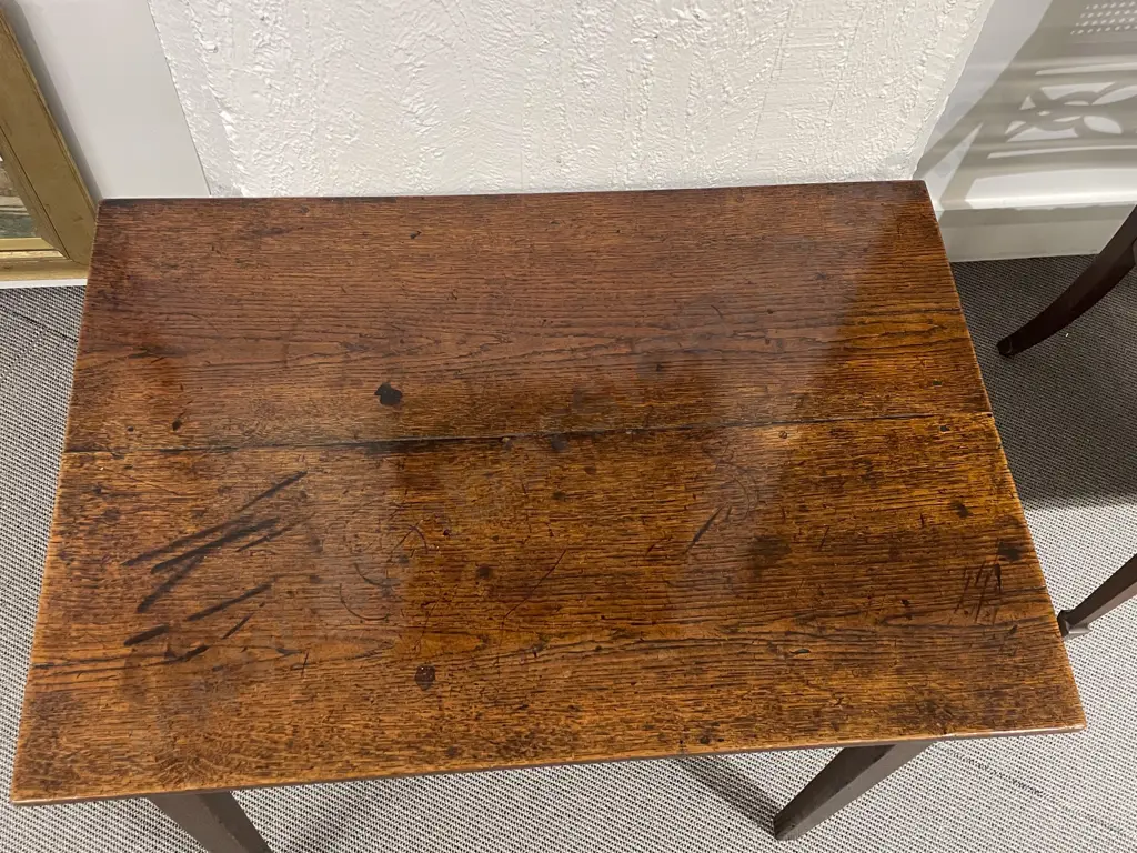 Geo III Oak Oblong Side Table Image 1++