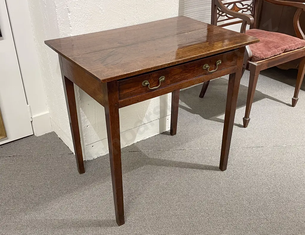 Geo III Oak Oblong Side Table Image 1++