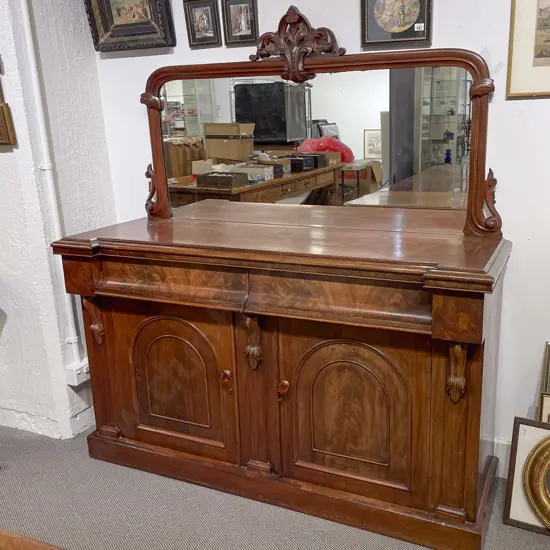 Vict Mahogany Mirror Back Sideboard