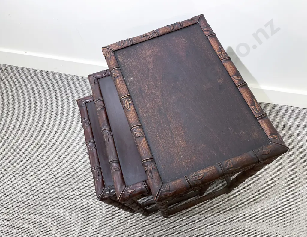Late C19th Chinese Rosewood Nest of Tables Image 1++