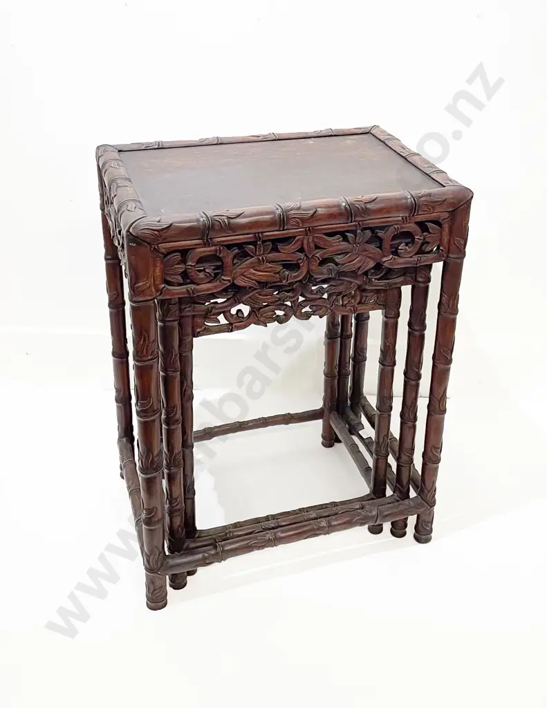 Late C19th Chinese Rosewood Nest of Tables Image 1++