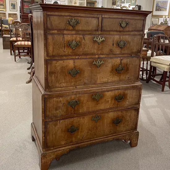 Early C18th Walnut Chest on Chest