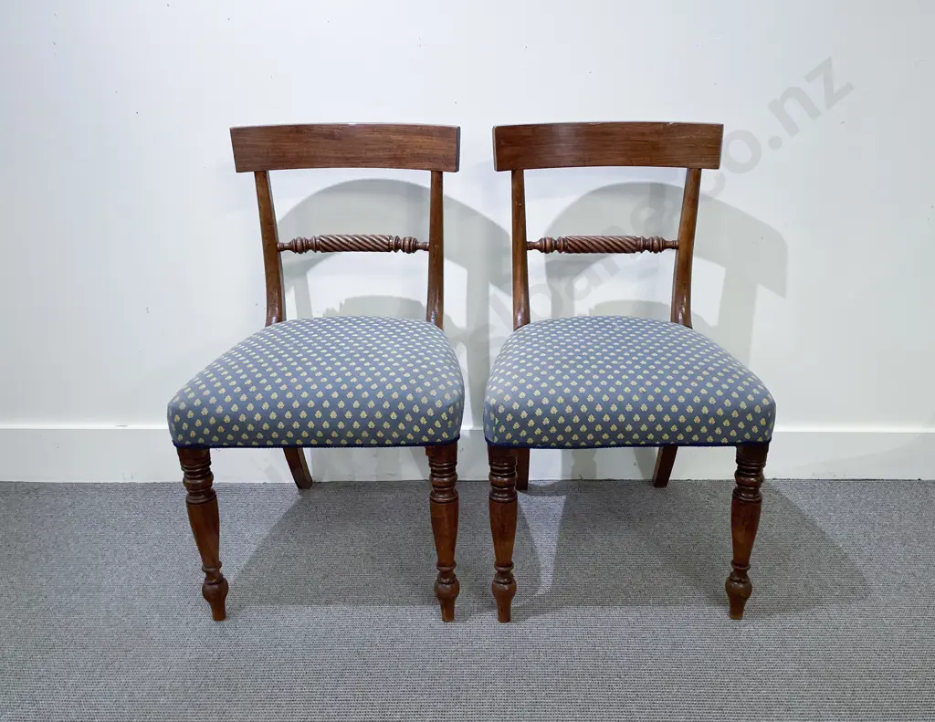 Pair of Wm IV Mahogany Dining Chairs Image 1++