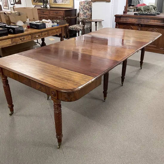 Regency Mahogany Campaign Extension Dining Table