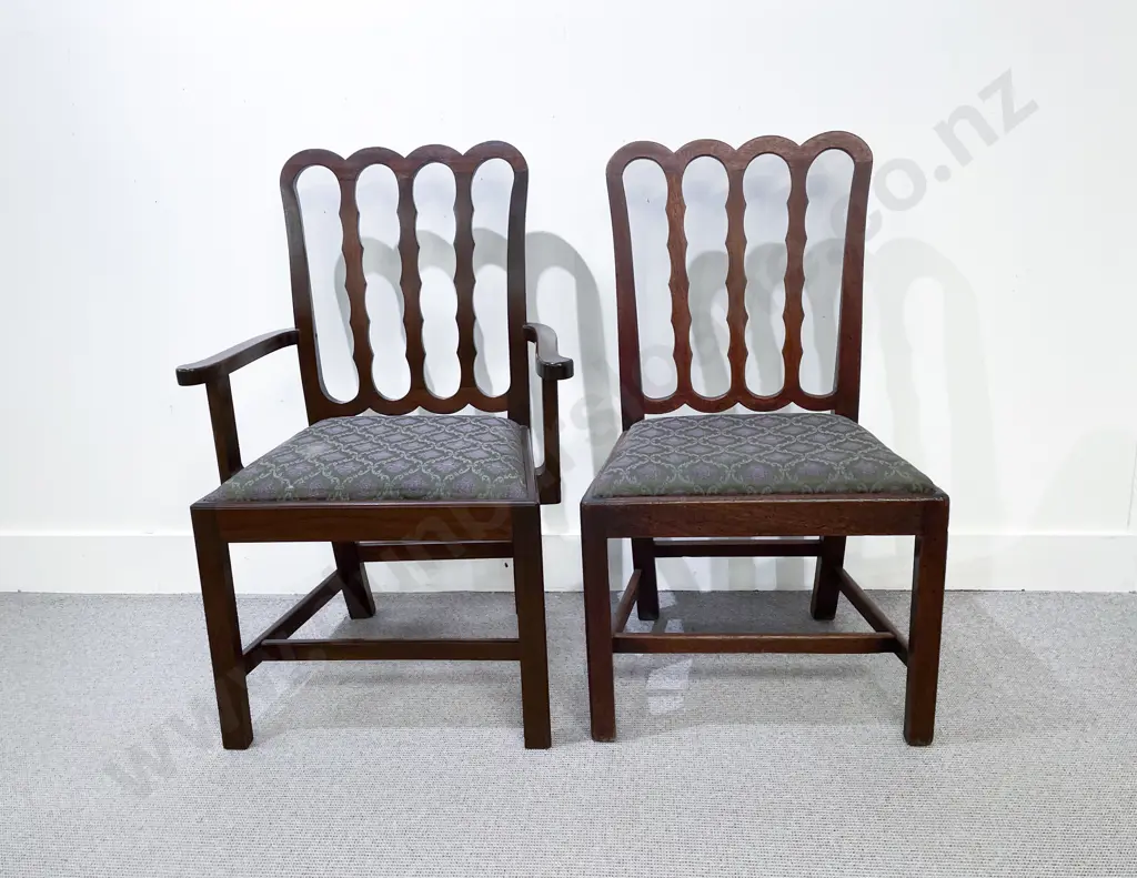 Harlequin Set of Eight Mahogany Dining Chairs Image 1++