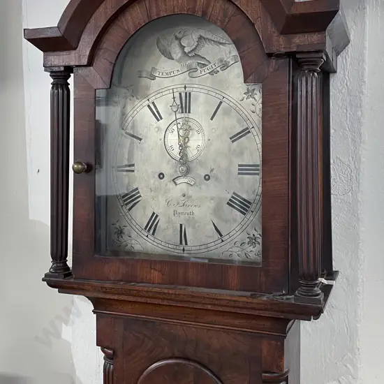 Geo III Longcase Clock by C.F. Crens of Plymouth