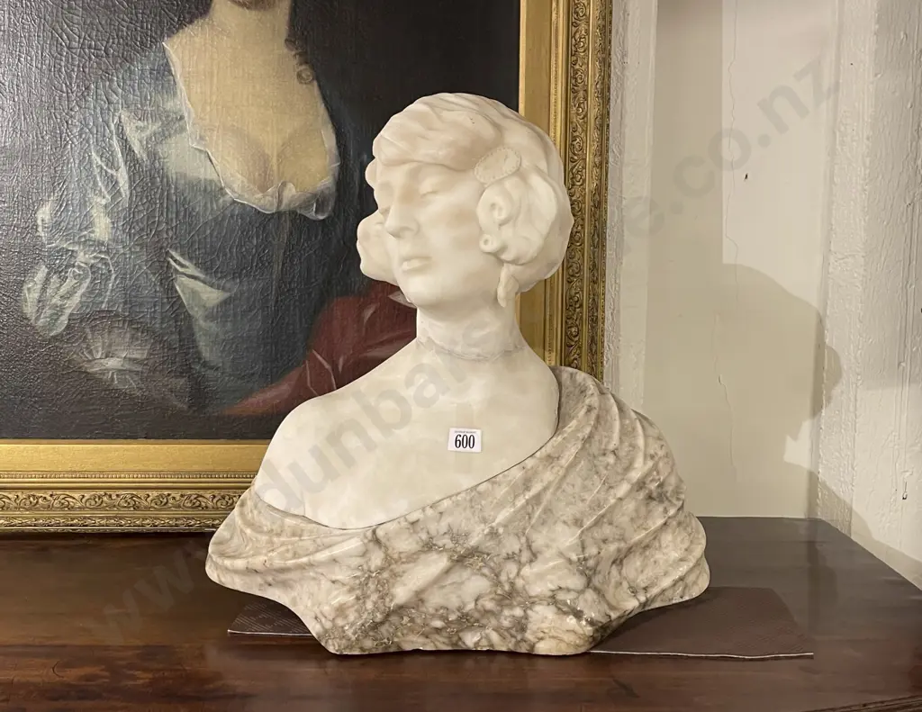 Late C19th or Early C20th Italian Grand Tour Marble Bust Of A Young Woman Image 1++