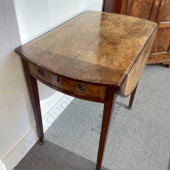Geo III Mahogany and Crossbanded Pembroke Table